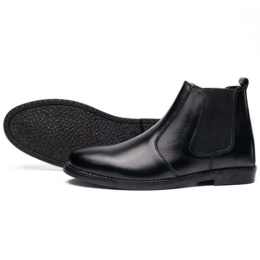 Black leather Chelsea boots — handmade, Upstreet Co