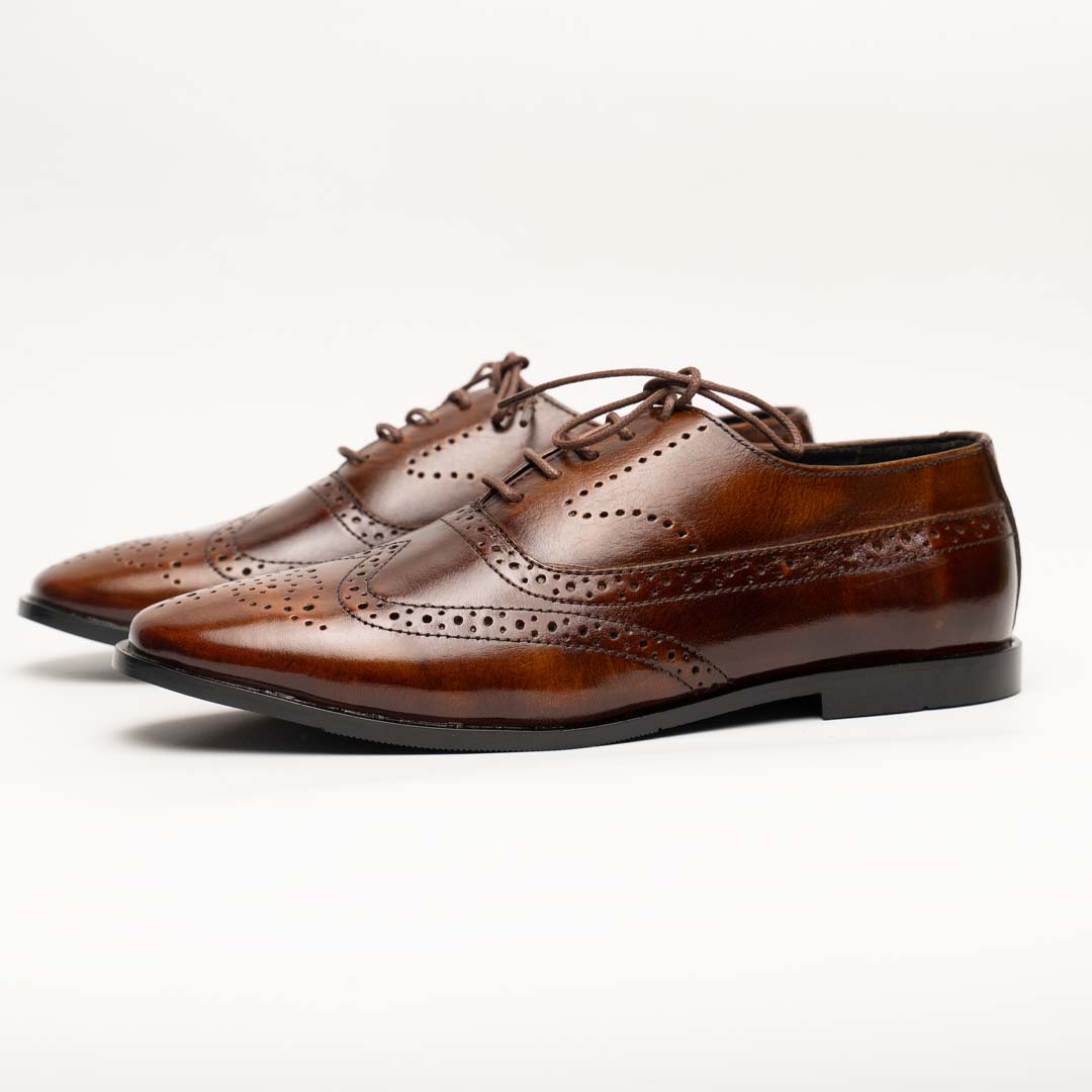 Colt oxford shoes in brown — handmade leather formal shoes, Upstreet Co