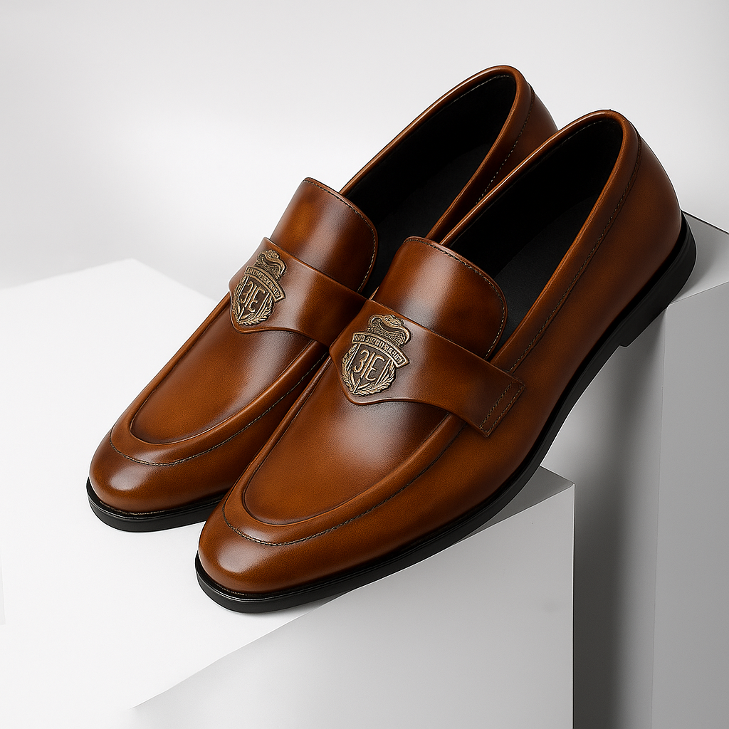 Billionairo leather loafers in brown — handmade premium leather, Upstreet Co