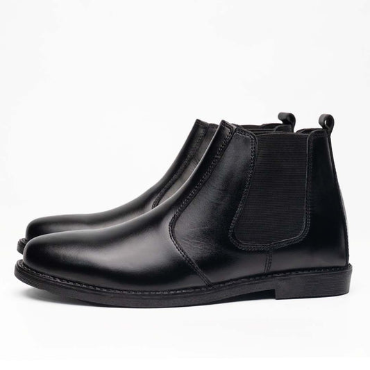 Black leather Chelsea boots — handmade, Upstreet Co
