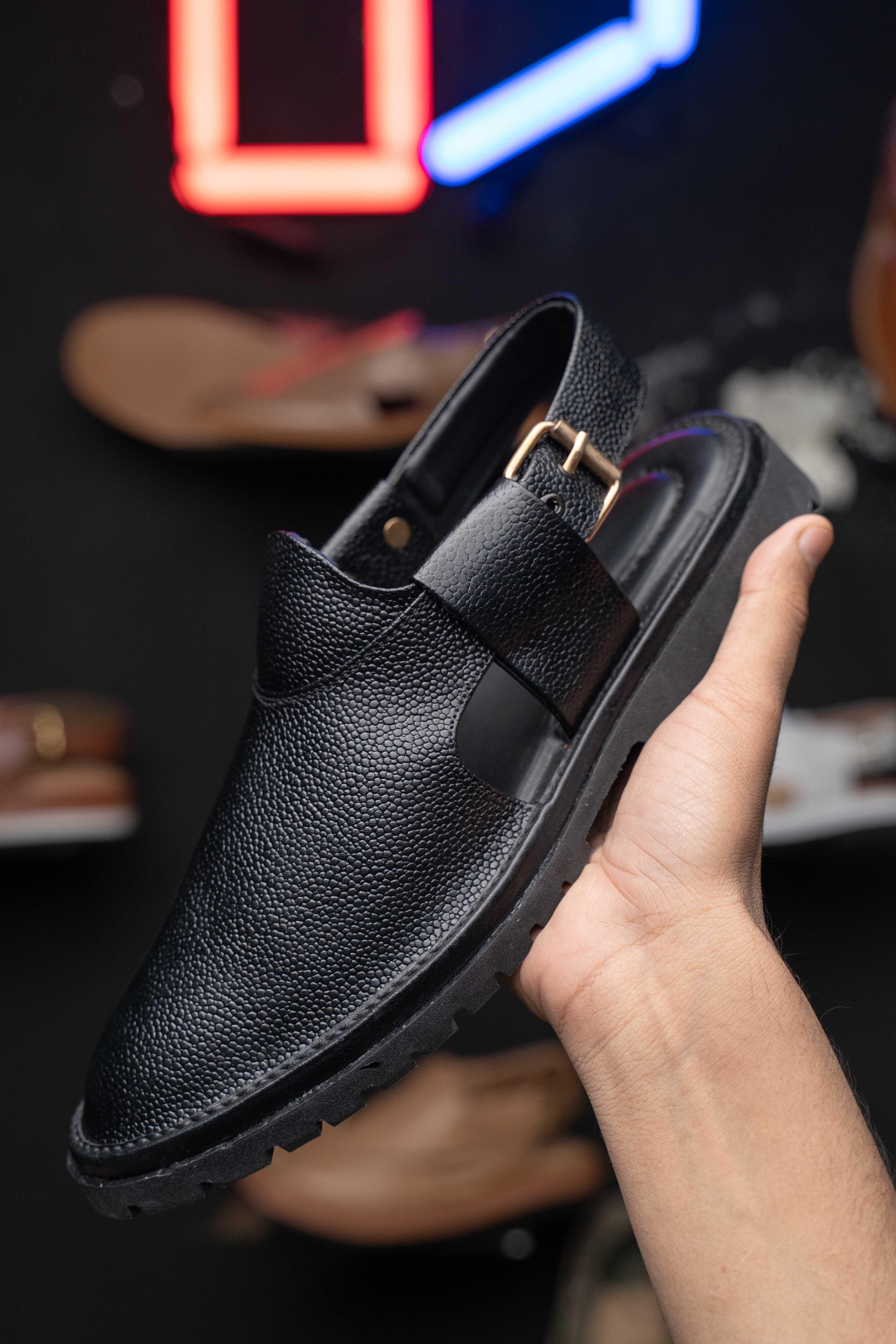 Black Jeans Chappal Vibram sole â Upstreet Co