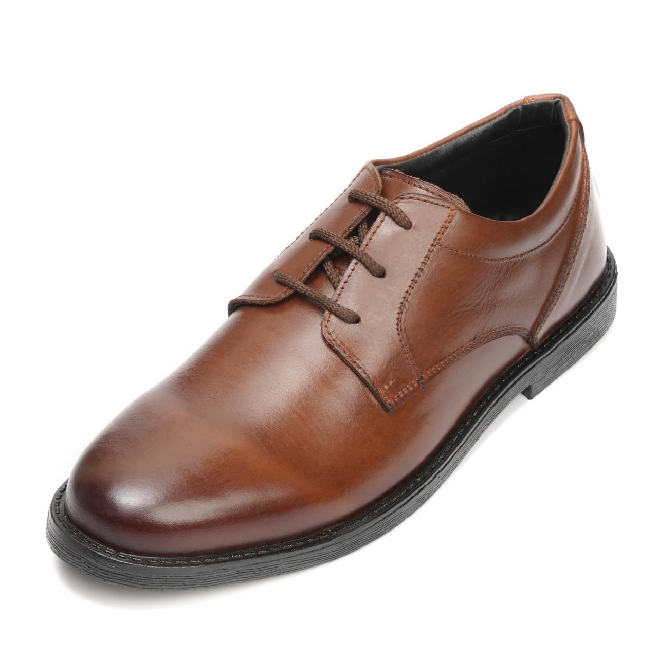 Brown Lacedup  leather formal Shoes  - US0048