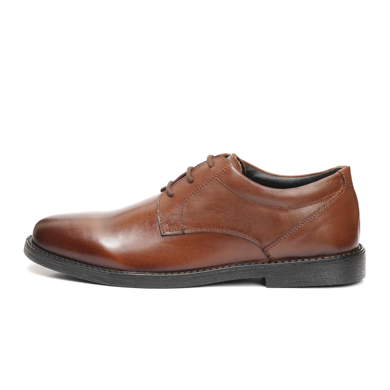 Brown Lacedup  leather formal Shoes  - US0048