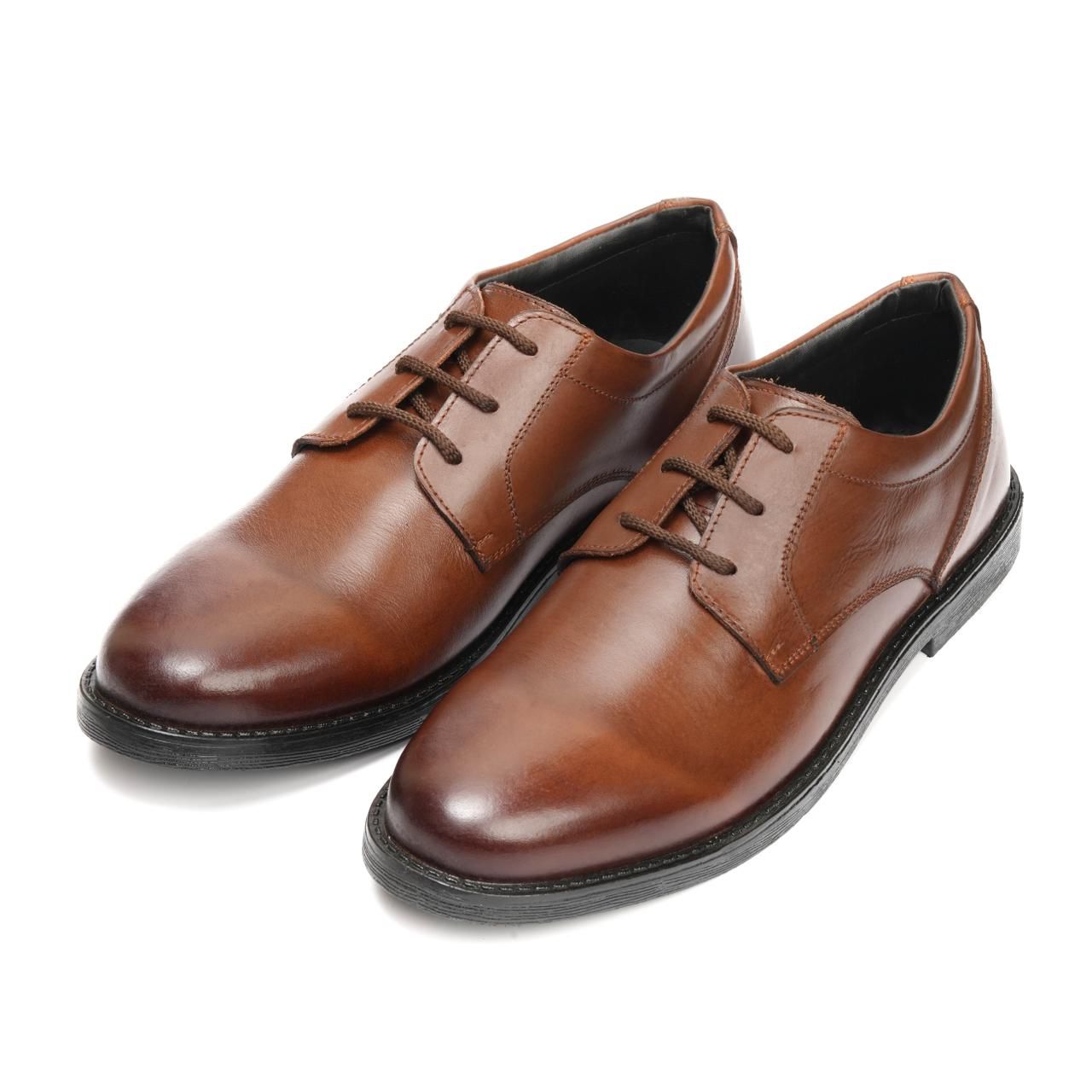 Brown Lacedup  leather formal Shoes  - US0048