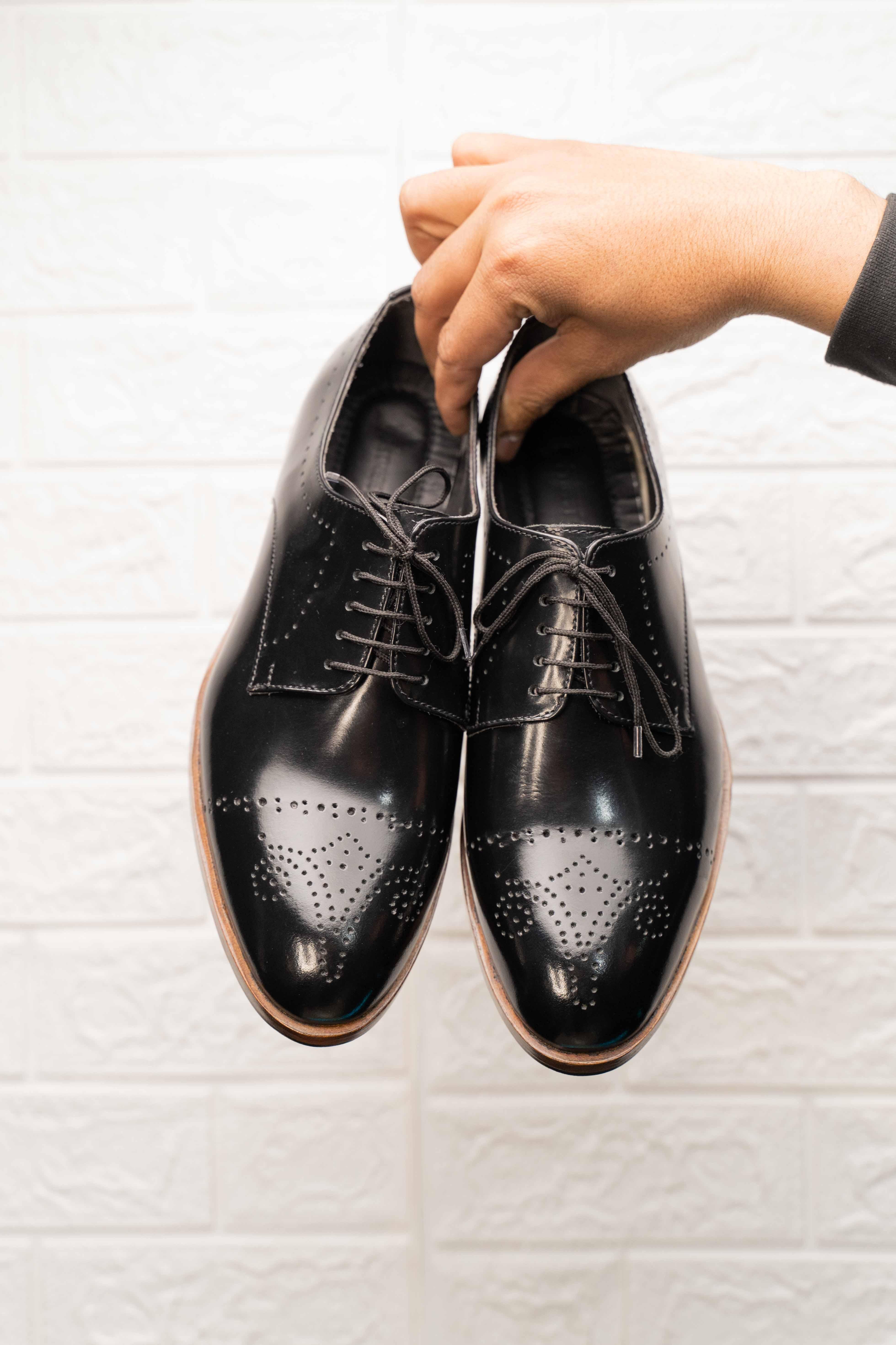 Premium Black Derby Shoes - Upstreet Co