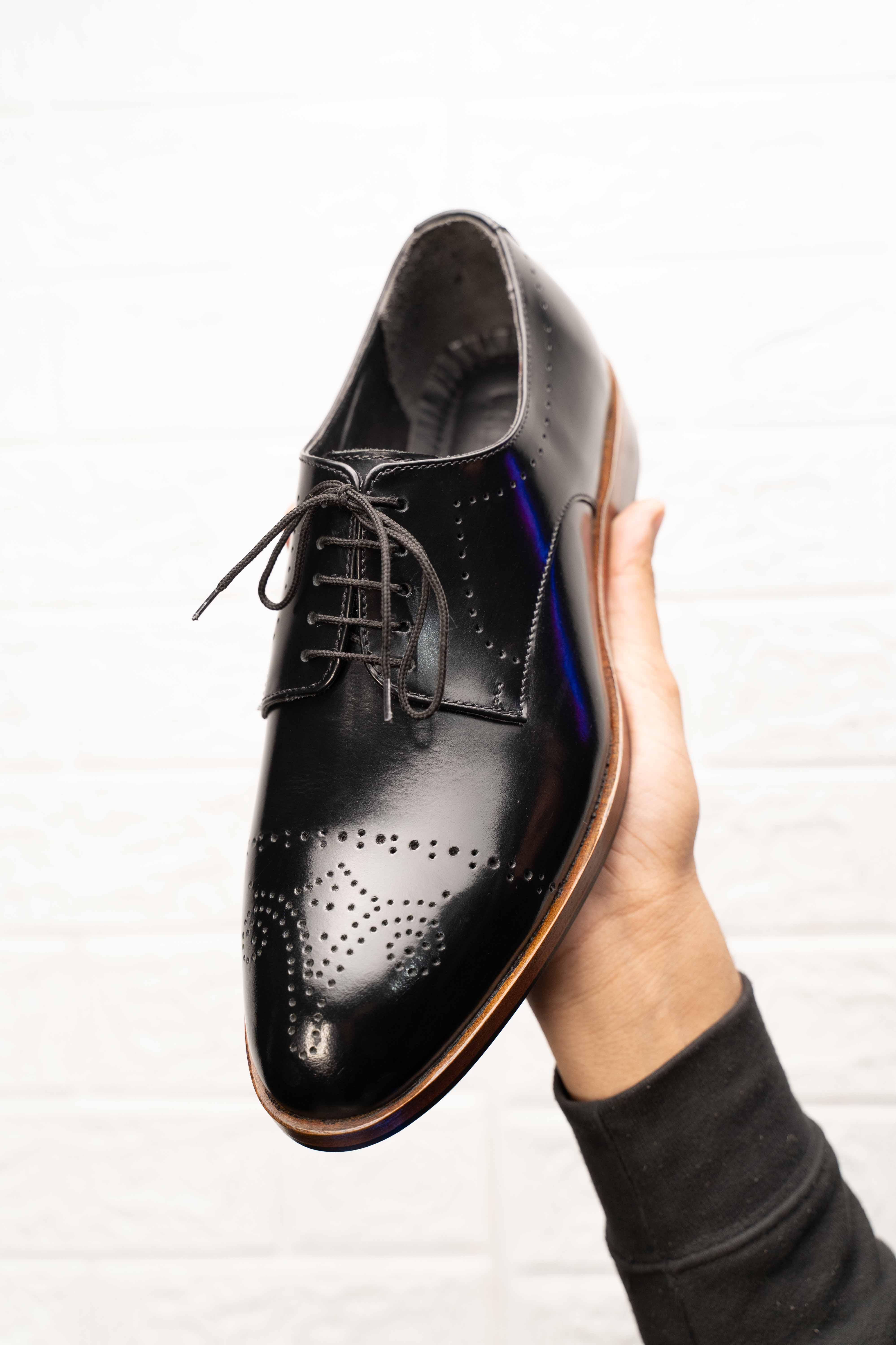 Premium Black Derby Shoes - Upstreet Co