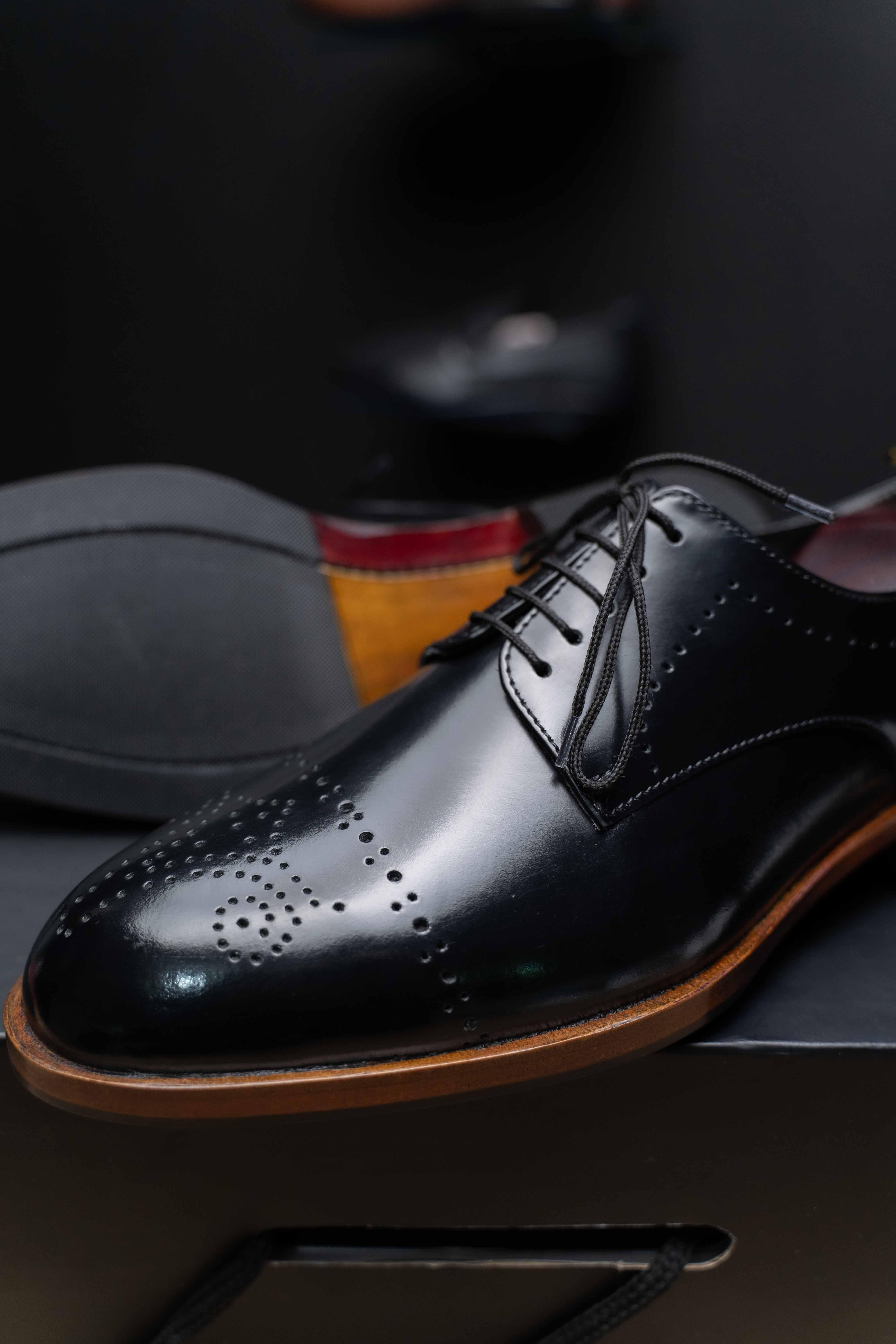 Premium Black Derby Shoes - Upstreet Co