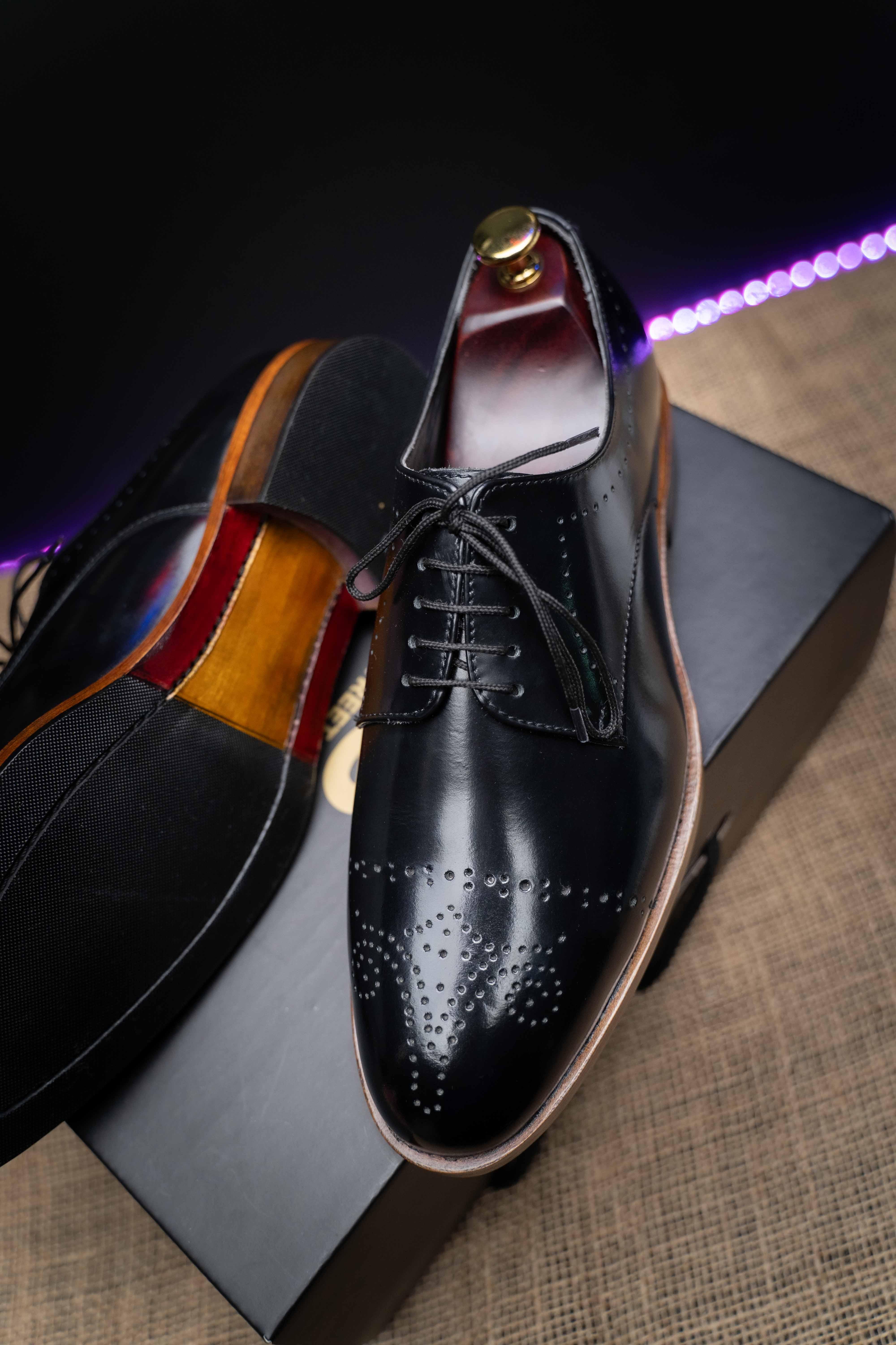 Premium Black Derby Shoes - Upstreet Co