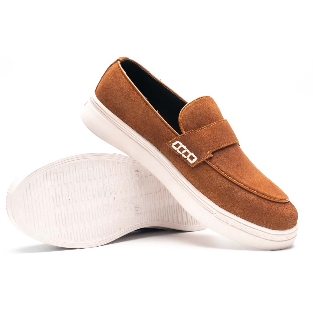 Luxury suede sneakers in camel — handmade, Upstreet Co