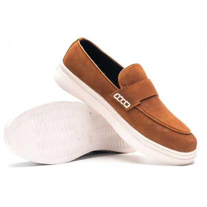 Luxury suede sneakers in camel — handmade, Upstreet Co