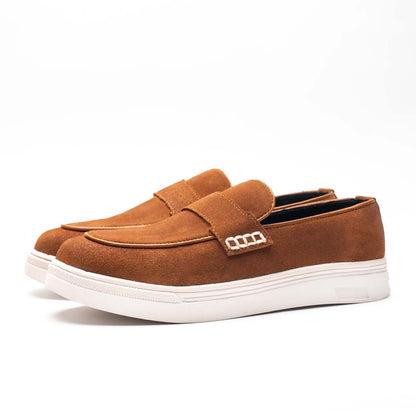Luxury suede sneakers in camel — handmade, Upstreet Co