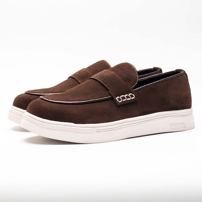Luxury suede sneakers in brown — handmade, Upstreet Co