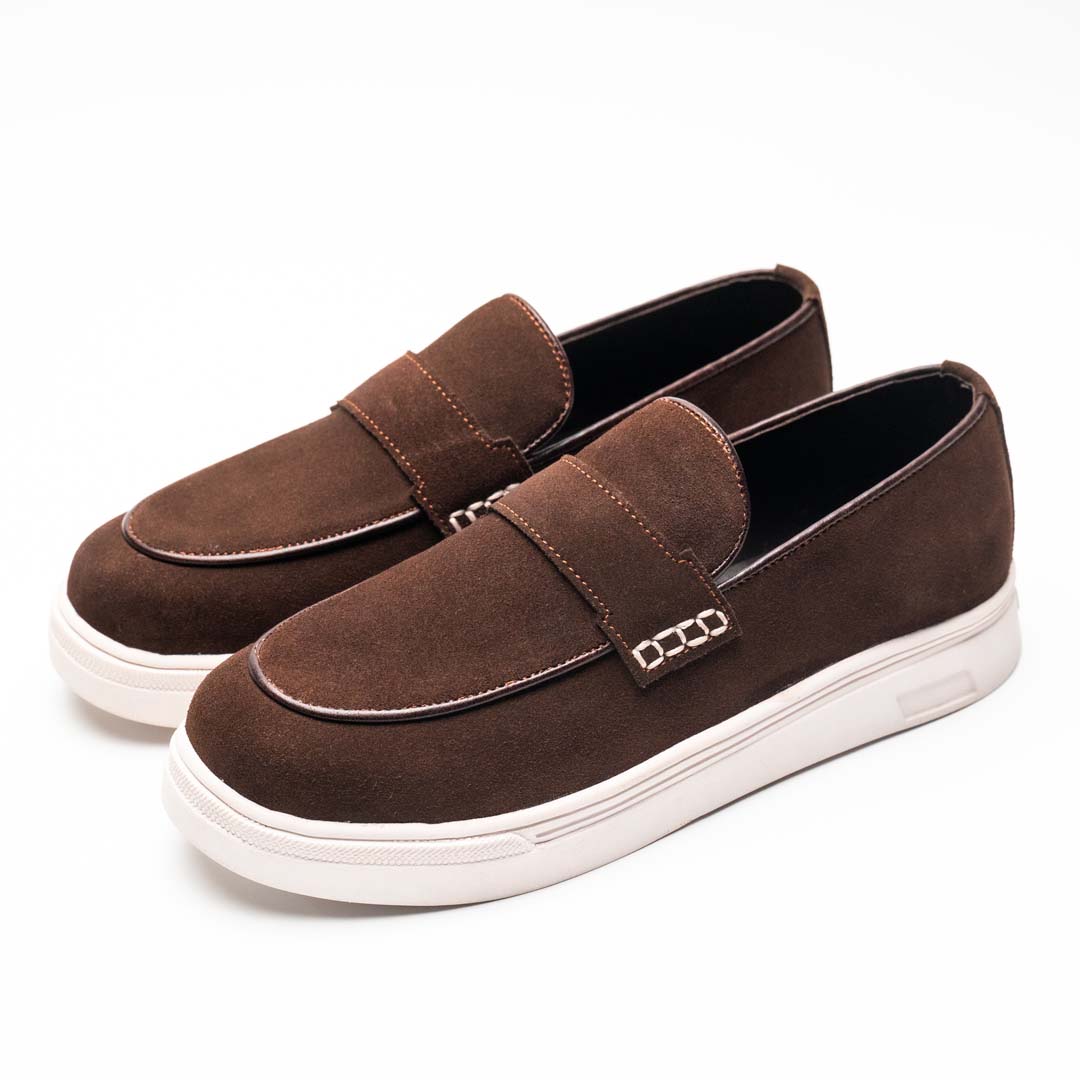 Luxury suede sneakers in brown — handmade, Upstreet Co