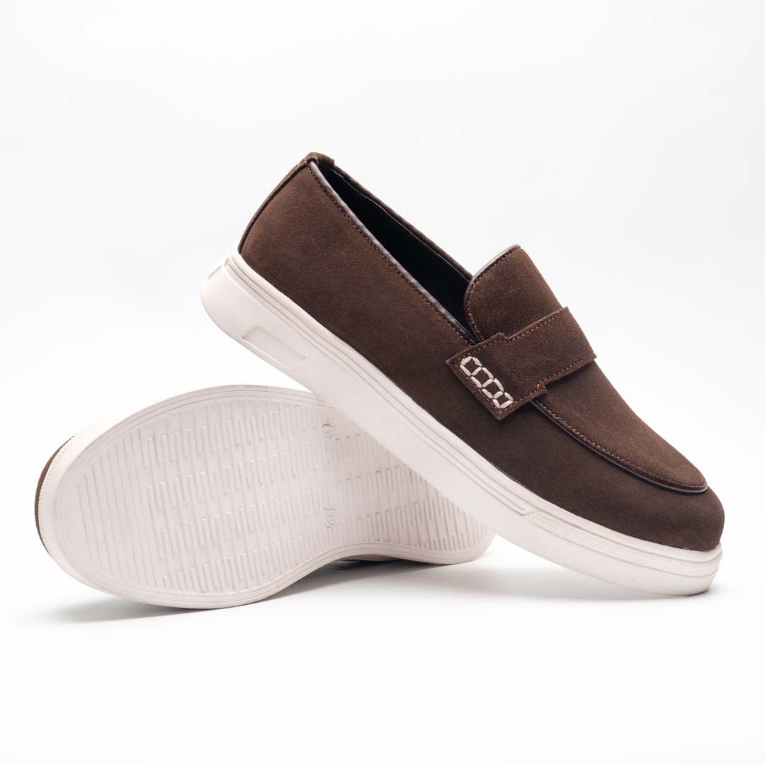 Luxury suede sneakers in brown — handmade, Upstreet Co