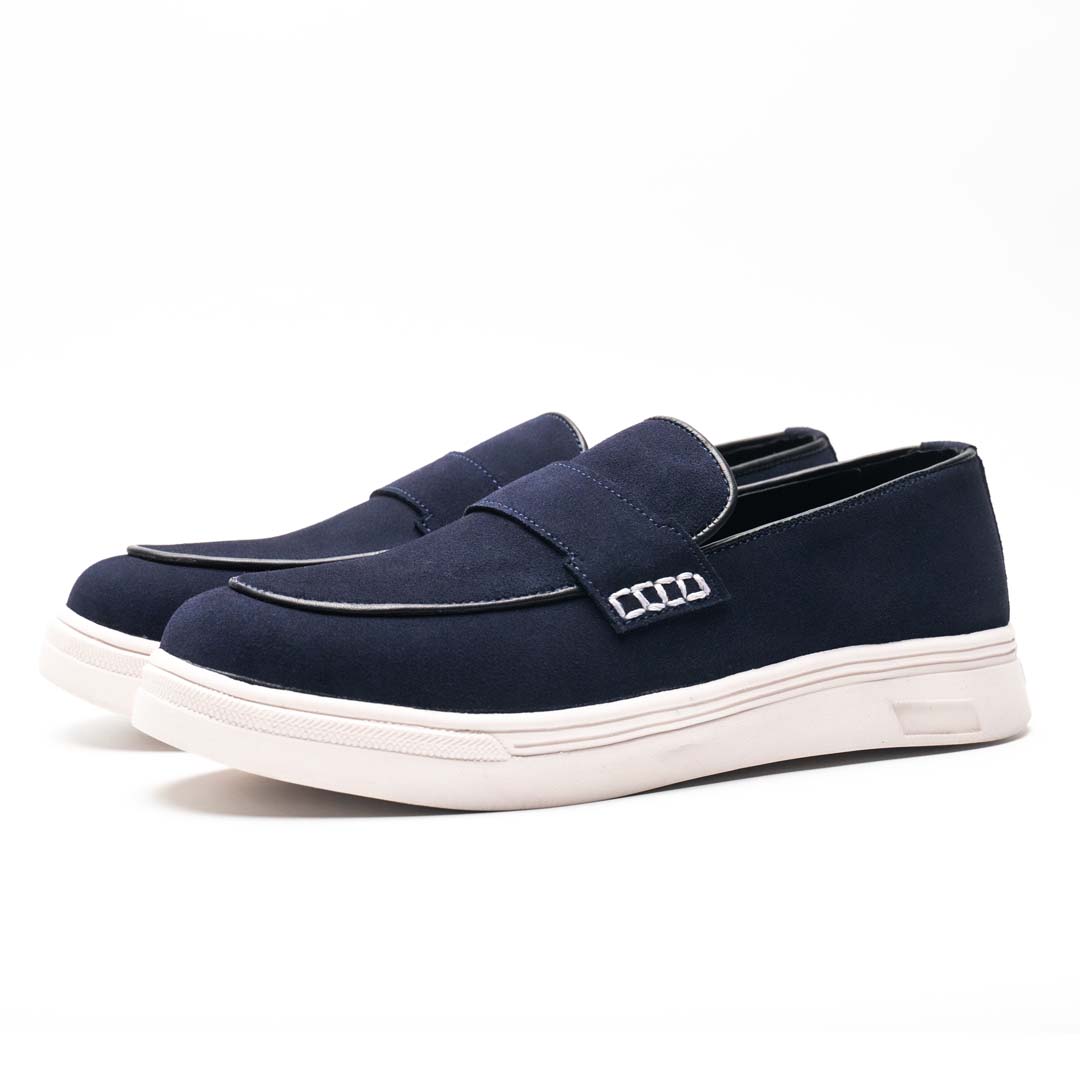Luxury suede sneakers in navy — handmade, Upstreet Co