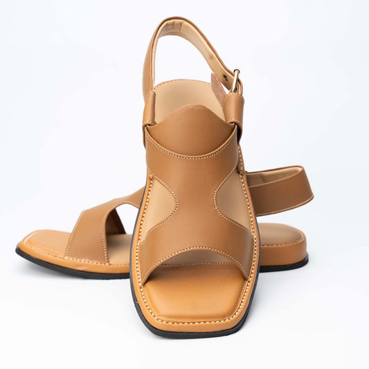 Camel Panjedar soft Peshawari chappal — handmade leather, Upstreet Co
