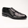 Men’s Black Cap-Toe Brogue Oxford Shoes  – US 1022