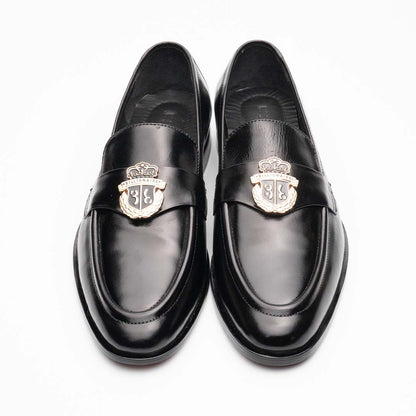 Premiuim leather loafers in black, high quality leather shoes