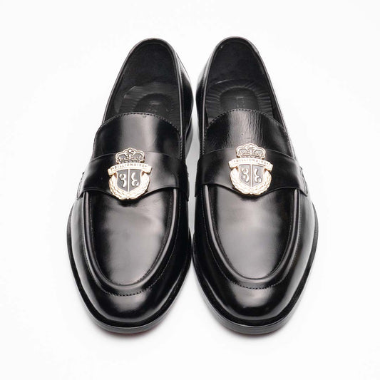 Premiuim leather loafers in black, high quality leather shoes
