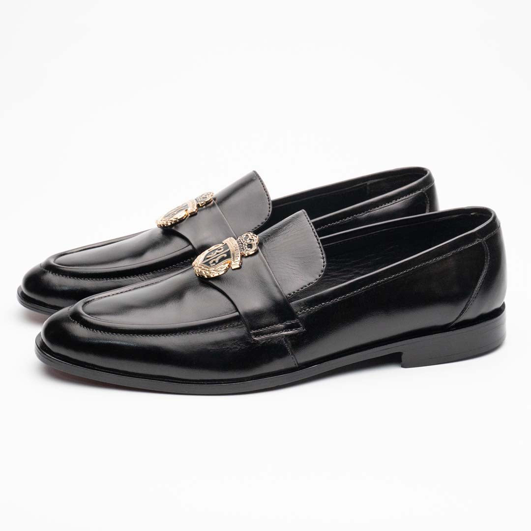 Premiuim leather loafers in black, executive leather loafers