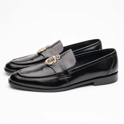 Premiuim leather loafers in black, executive leather loafers