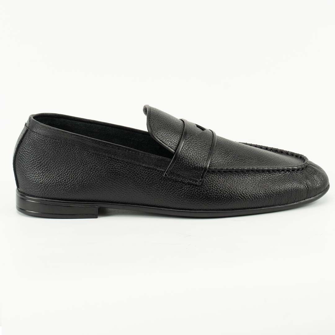 Ultra-light foldable leather slip-ons in black — handmade travel shoes, Upstreet Co