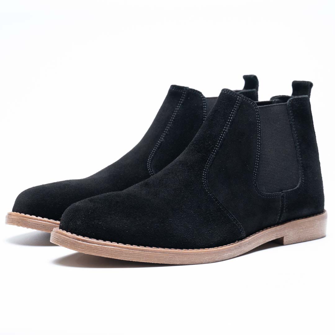 Black Suede Premium Chelsea Boots - US0030