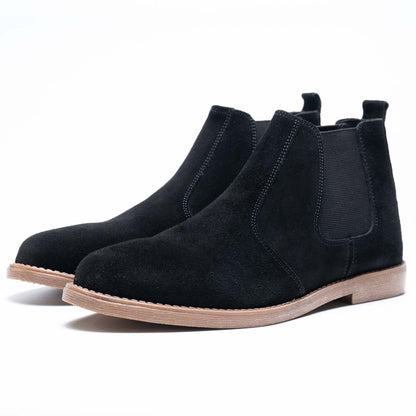Black suede Chelsea boots — handmade, Upstreet Co