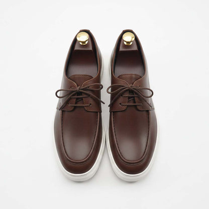 Brown classic leather sneakers for men — handmade everyday style, Upstreet Co