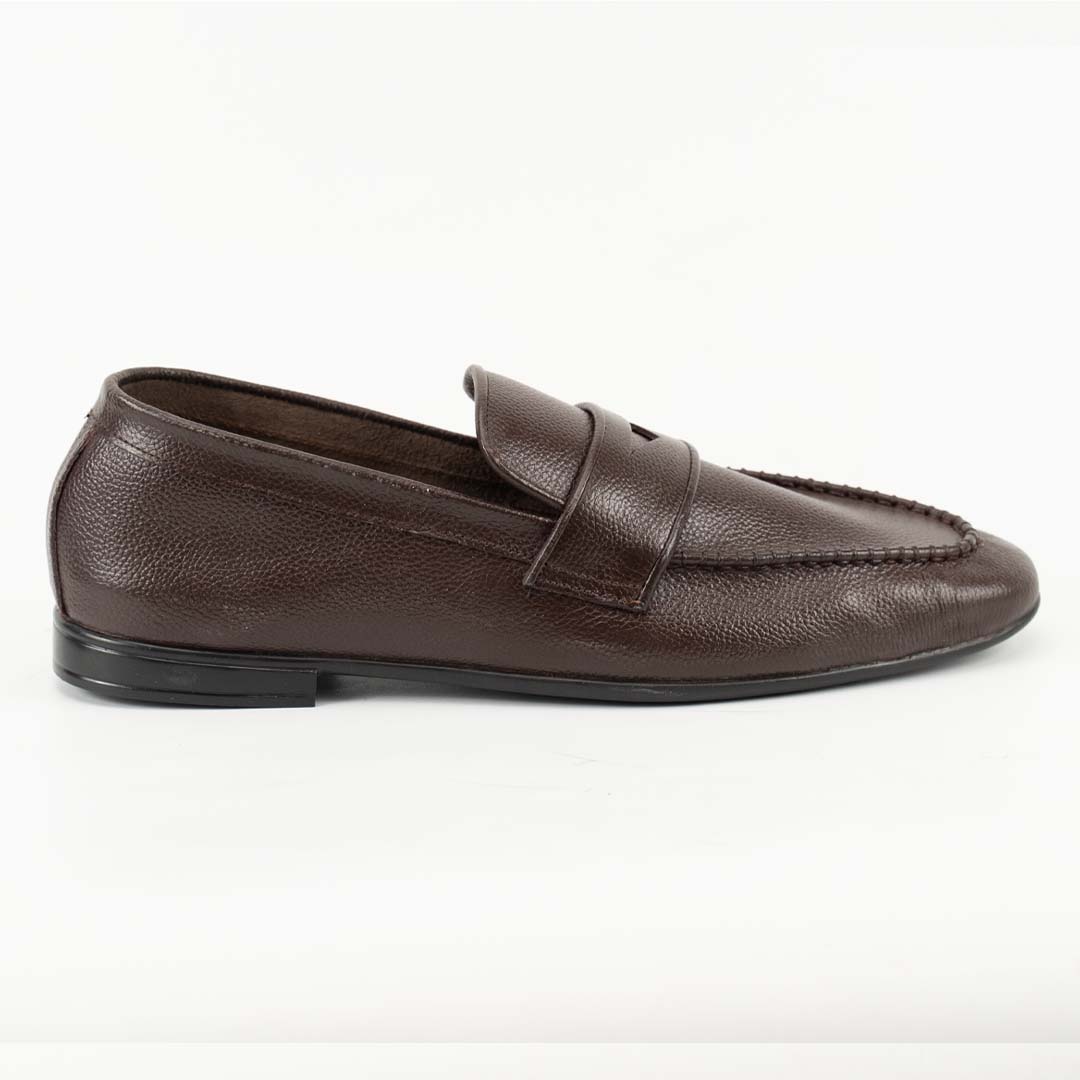 Ultra-light foldable leather slip-ons in brown — handmade travel shoes, Upstreet Co