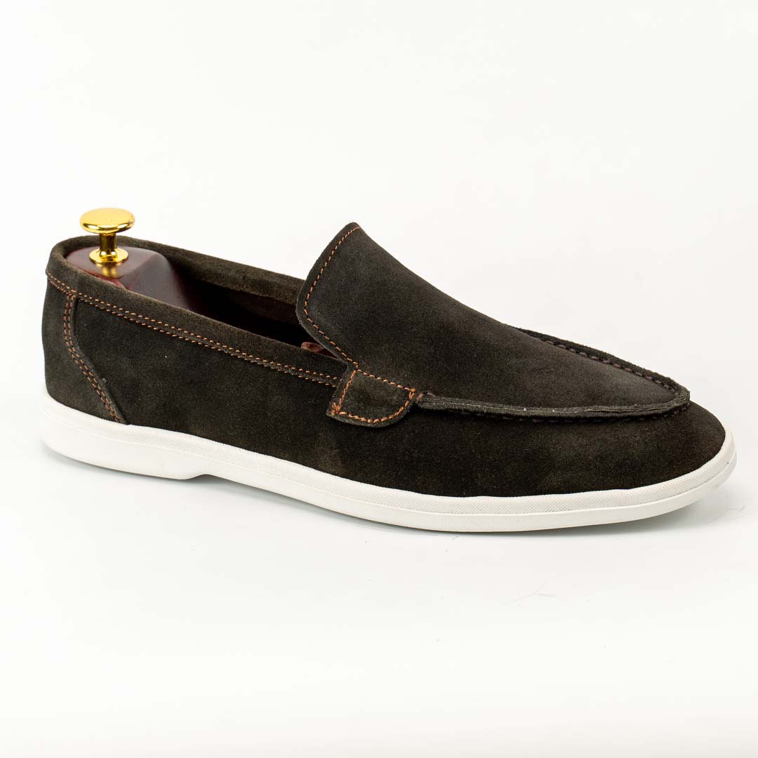 SoftTouch brown suede loafers for men — handmade, Upstreet Co