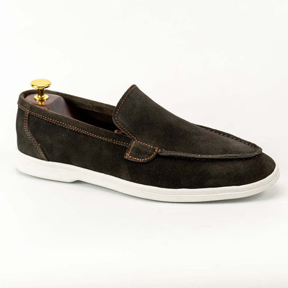 SoftTouch brown suede loafers for men — handmade, Upstreet Co