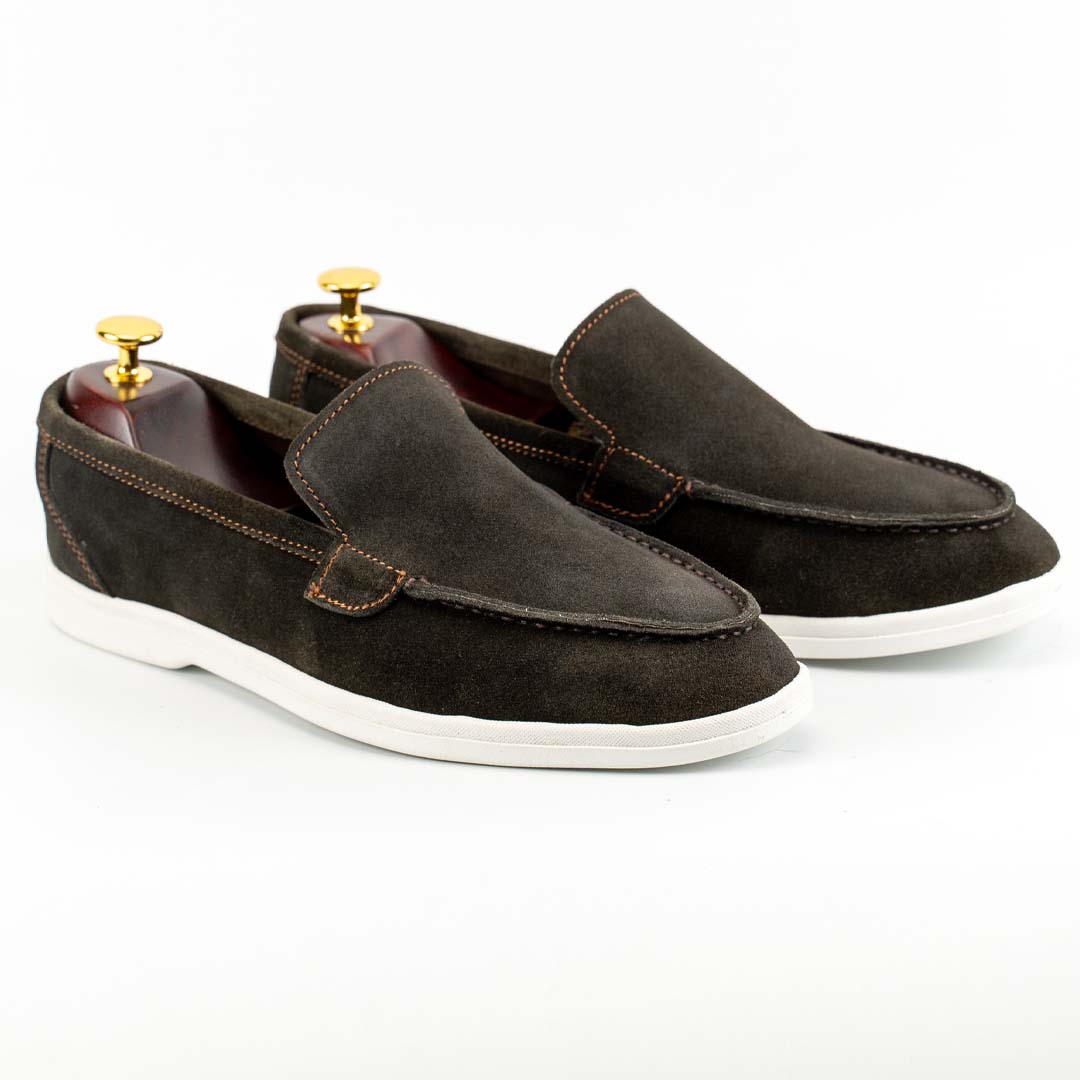 SoftTouch brown suede loafers for men — handmade, Upstreet Co