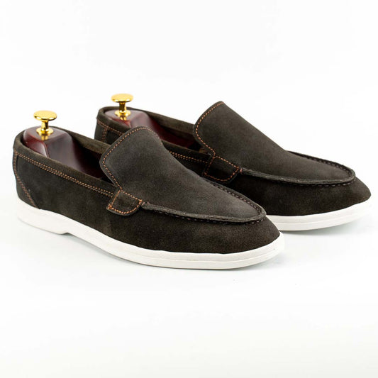 SoftTouch brown suede loafers for men — handmade, Upstreet Co