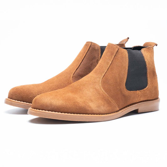 Camel suede Chelsea boots — handmade, Upstreet Co