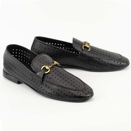 Breathe-Easy black leather loafers for men — breathable handmade, Upstreet Co