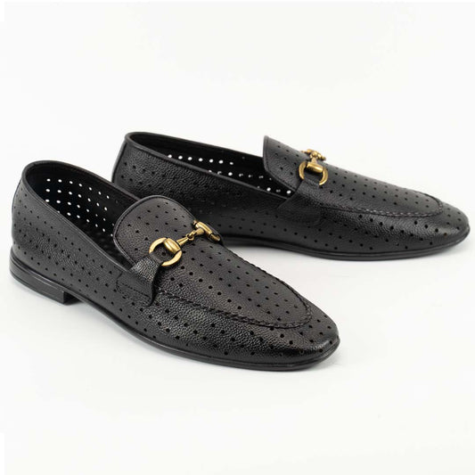 Breathe-Easy black leather loafers for men — breathable handmade, Upstreet Co