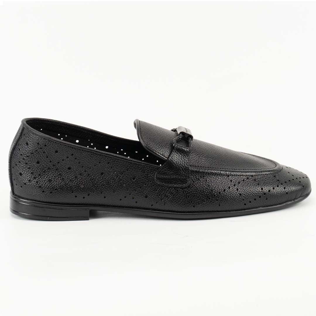 Breathe-Easy black leather loafers for men — breathable handmade, Upstreet Co