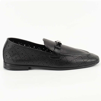 Breathe-Easy black leather loafers for men — breathable handmade, Upstreet Co