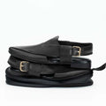 Foldable soft Peshawari Chappal black -US0057