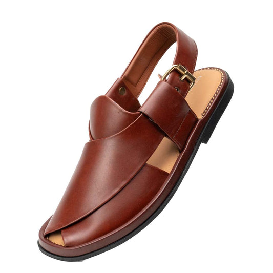 GOGO style Peshawari chappal in maroon — handmade pure leather, Upstreet Co