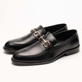 Premium Horse bit leather loafers Black- US0025