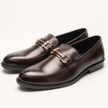 Premium Horse bit leather loafers Brown- US0026