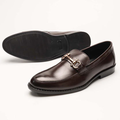 Horse-bit leather loafers in brown — handmade, Upstreet Co