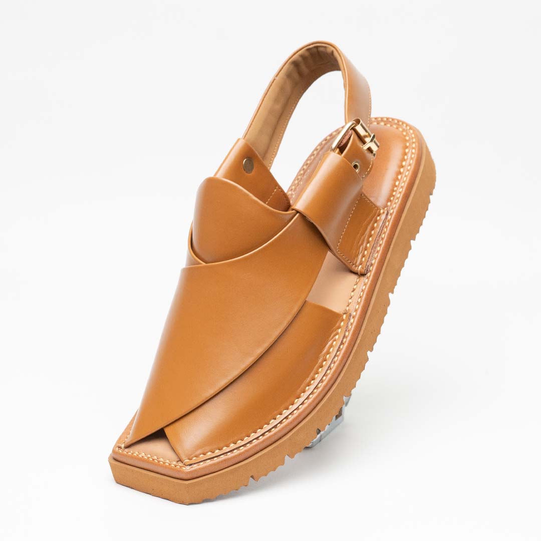 Ultra-lightweight Kaptan chappal in camel — handmade pure leather, Upstreet Co