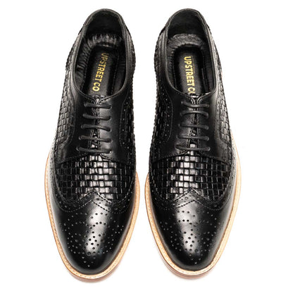 Knitted oxford shoes for men — breathable handmade leather, Upstreet Co