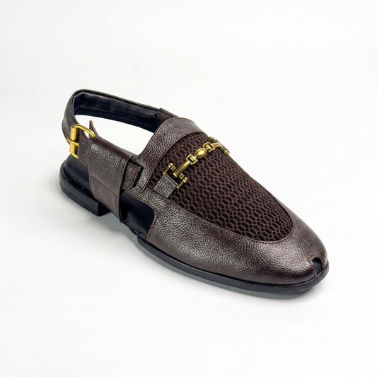 Ultra-soft breathable mesh sandal in brown for men — handmade, Upstreet Co