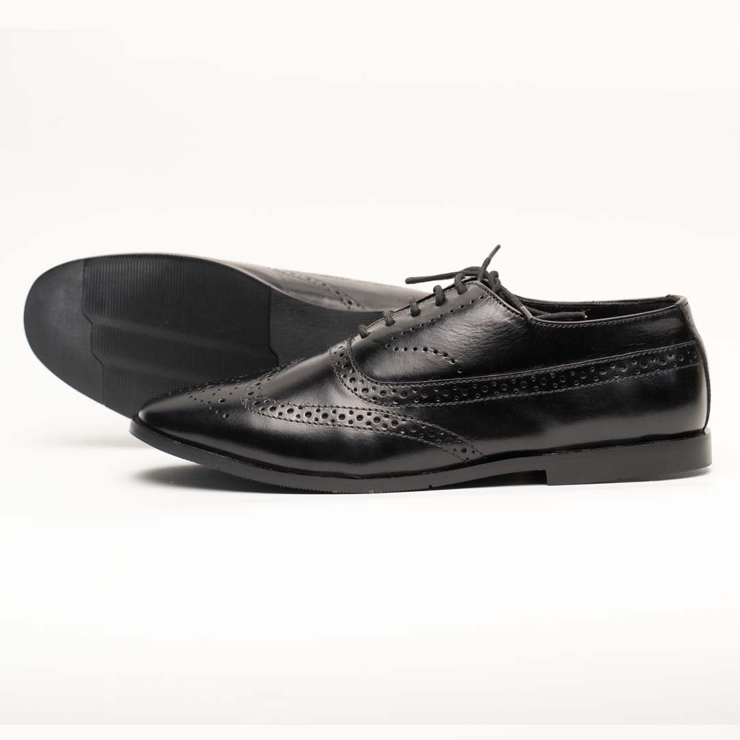 Colt oxford shoes in black — handmade leather formal shoes, Upstreet Co