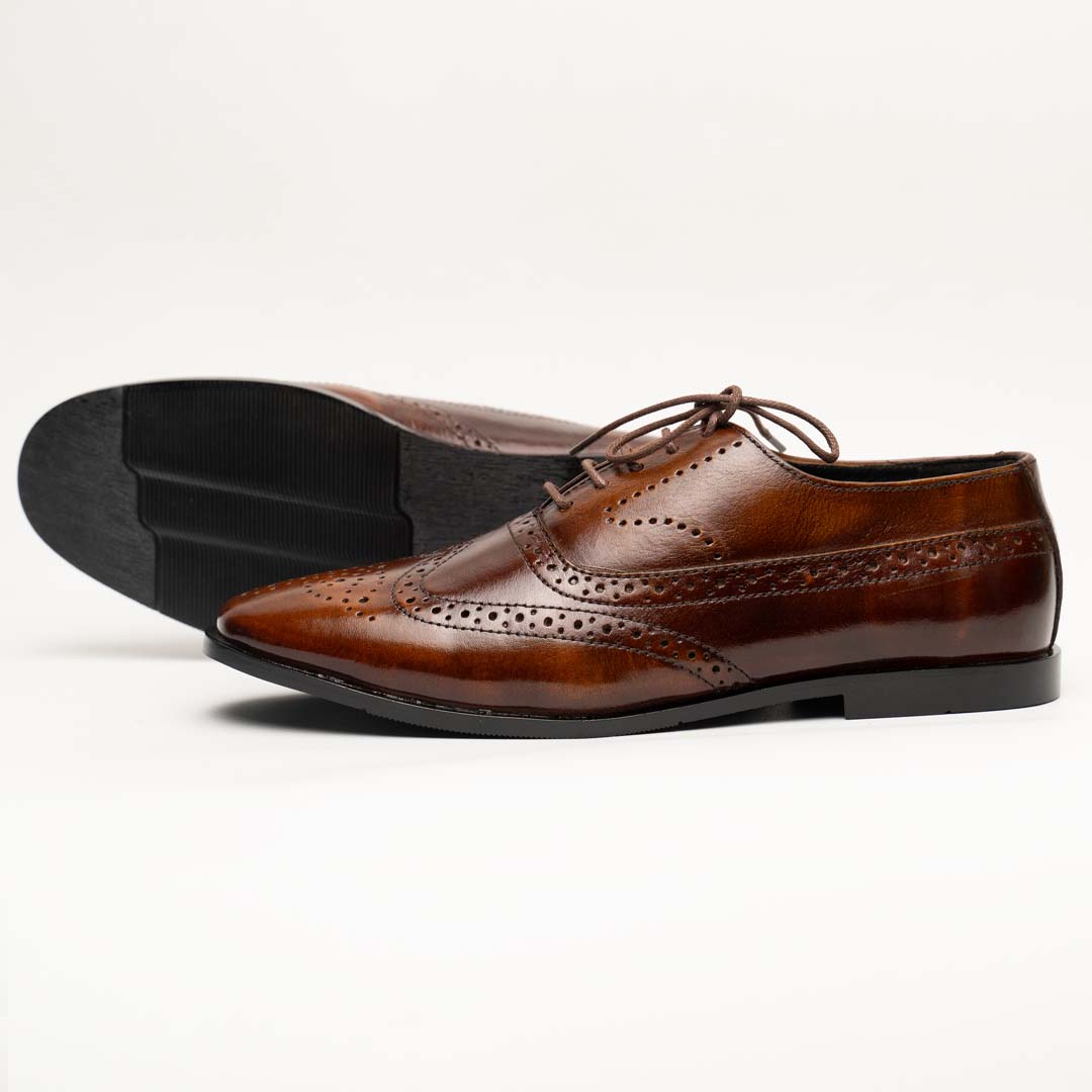 Colt oxford shoes in brown — handmade leather formal shoes, Upstreet Co