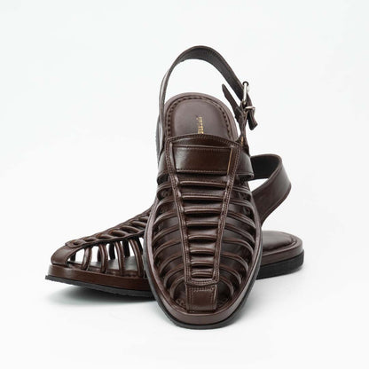 Handmade leather summer sandal for men in brown — Upstreet Co, Pakistan